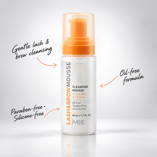 Lash and Brow Cleansing Mousse Ad